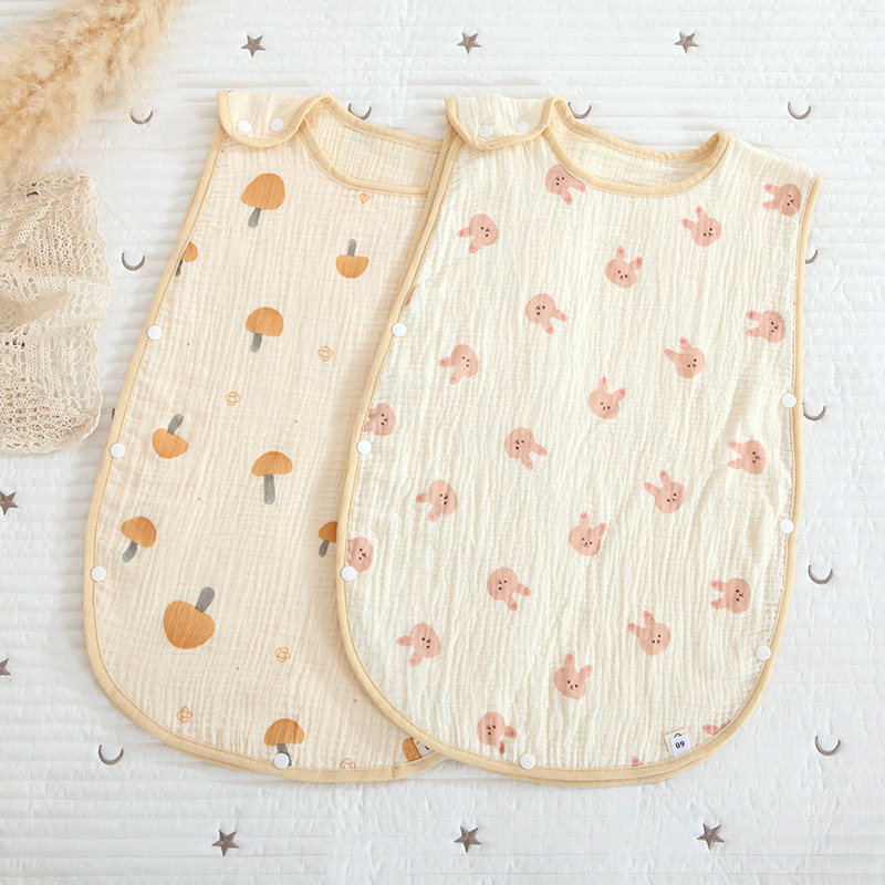 スリーパー 可愛い総柄プリント袖なし赤ちゃん用スリーパー