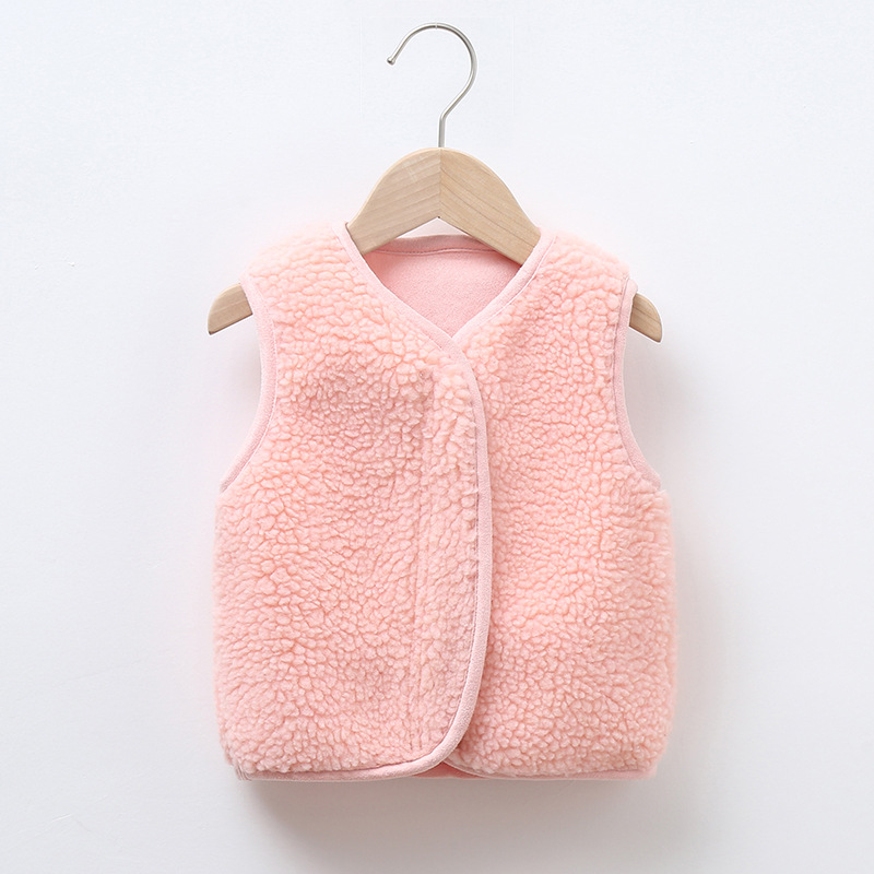 スリーパー もこもこボア素材のノースリーブベスト型スリーパー