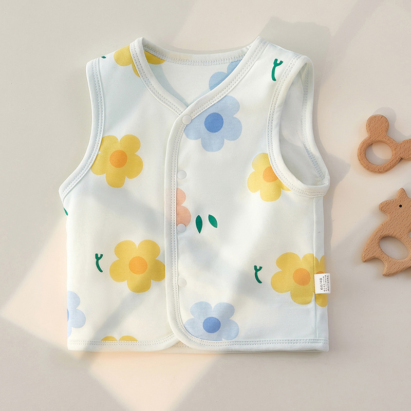 スリーパー 花柄刺繍ノースリーブベビースリーパー