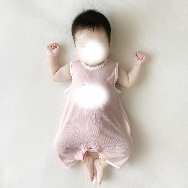 スリーパー ふんわり通気性抜群ノースリーブ袖なしスリーパー