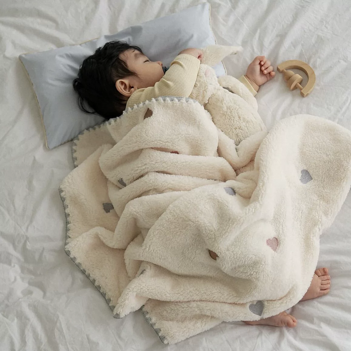 スリーパー ふわふわフリース赤ちゃん用おくるみ毛布