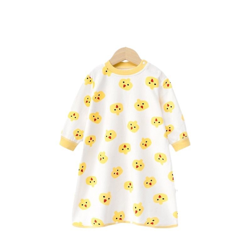 スリーパー 可愛いひよこ柄の長袖スリーパー