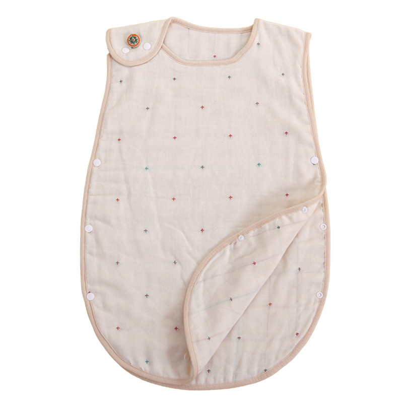 6重ガーゼ：ちいさな星柄（和風パッケージ入り）新生児用スリーパー