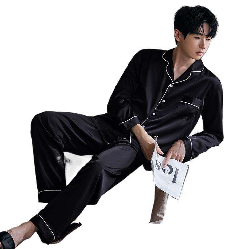 メンズパジャマ 上品な光沢感シルクパジャマ