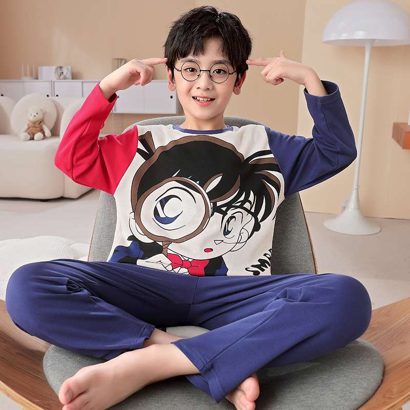 メンズパジャマ 探偵少年キャラクター パジャマ上下セット