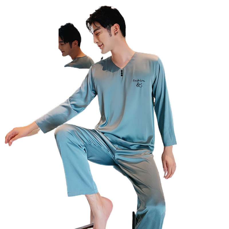 メンズパジャマ 上品な光沢感 スムース睡眠パジャマ