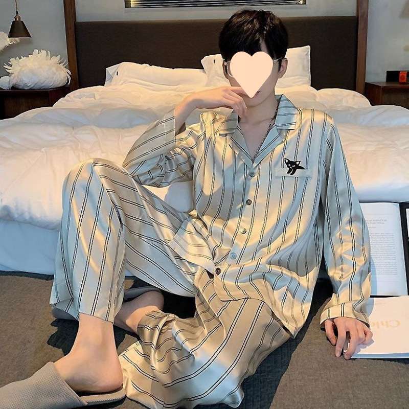 メンズパジャマ 紳士の夜会ストライプパジャマセット