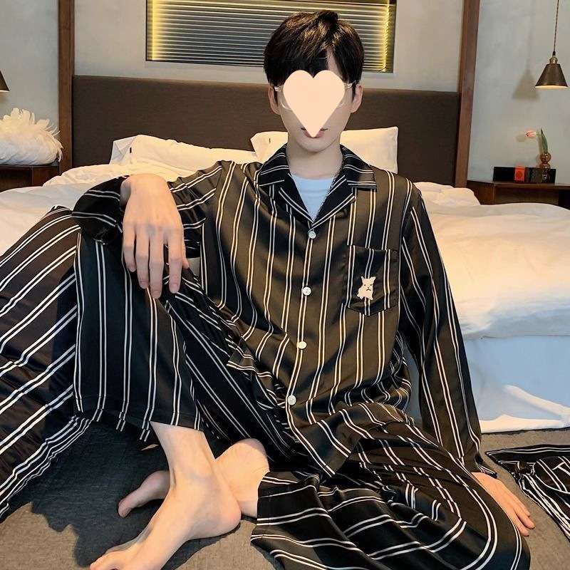 メンズパジャマ 紳士の夜会ストライプパジャマセット