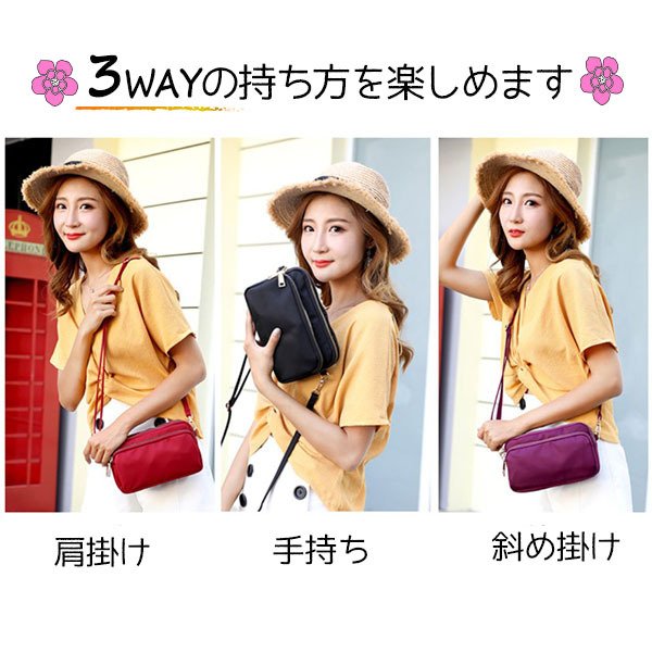 シンプル ミニ ショルダーバッグ レディース 多ポケット