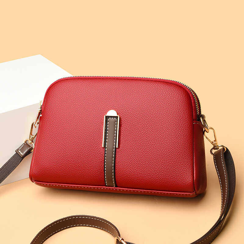 ミニ ショルダーバッグ 縦ライン配色斜め掛けミニショルダーバッグ