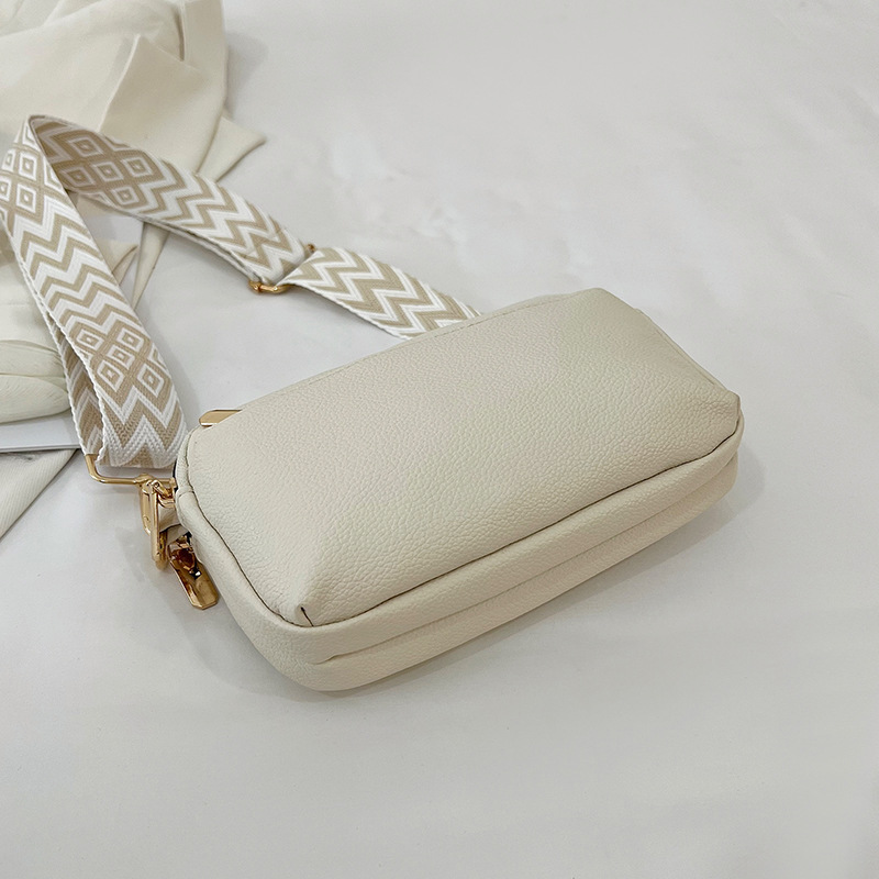 ミニ ショルダーバックレディース幾何学模様ストラップ付きコンパクト