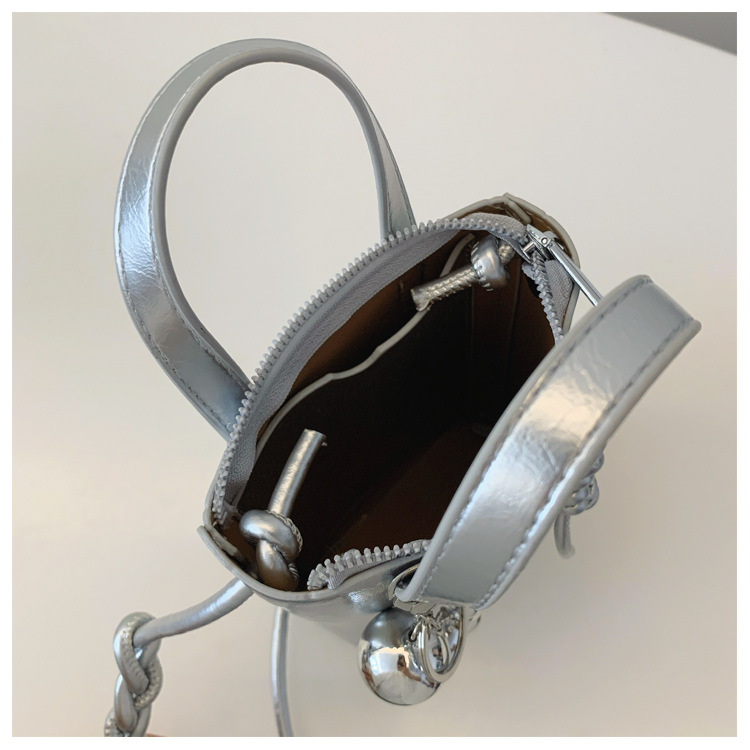 ショルダーバッグレディース編み込みストラップ付き小型