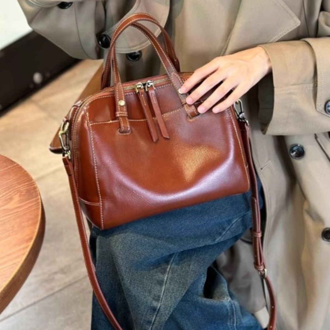 ショルダー バッグ ミニ クラシック レディースミニハンドバッグ 上質レザー