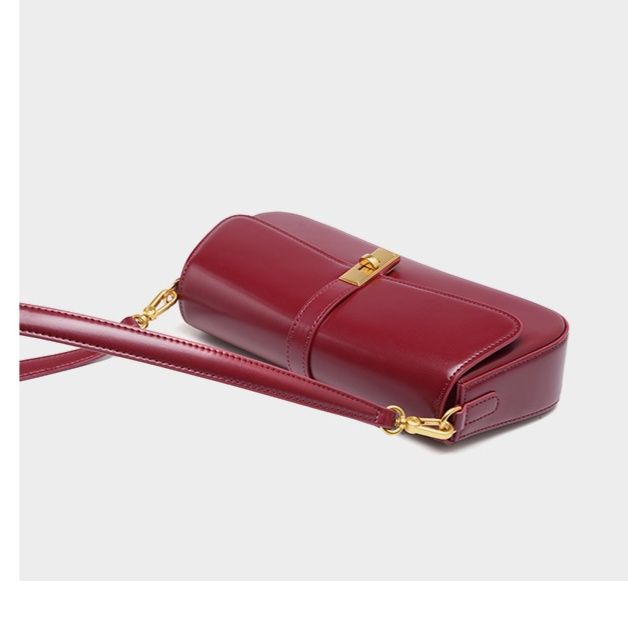 ショルダー バッグ ミニ 上品な金具付きレディースミニショルダーバッグ