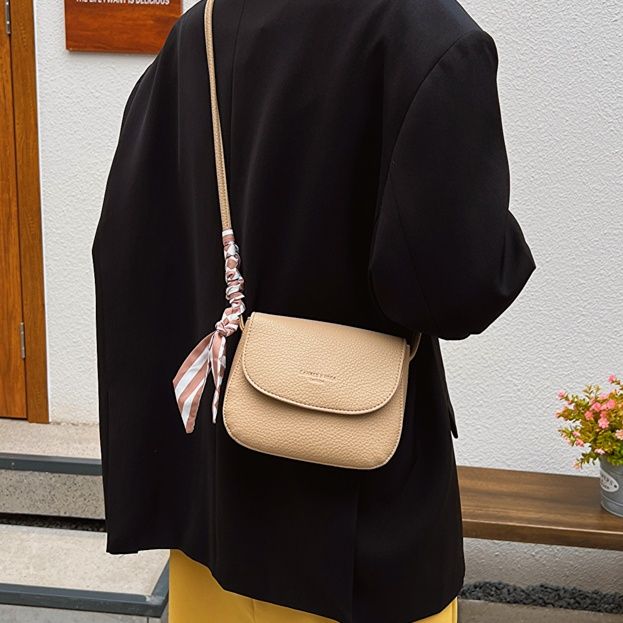 ショルダー バッグ ミニ 上品スカーフ付きレディースミニショルダー