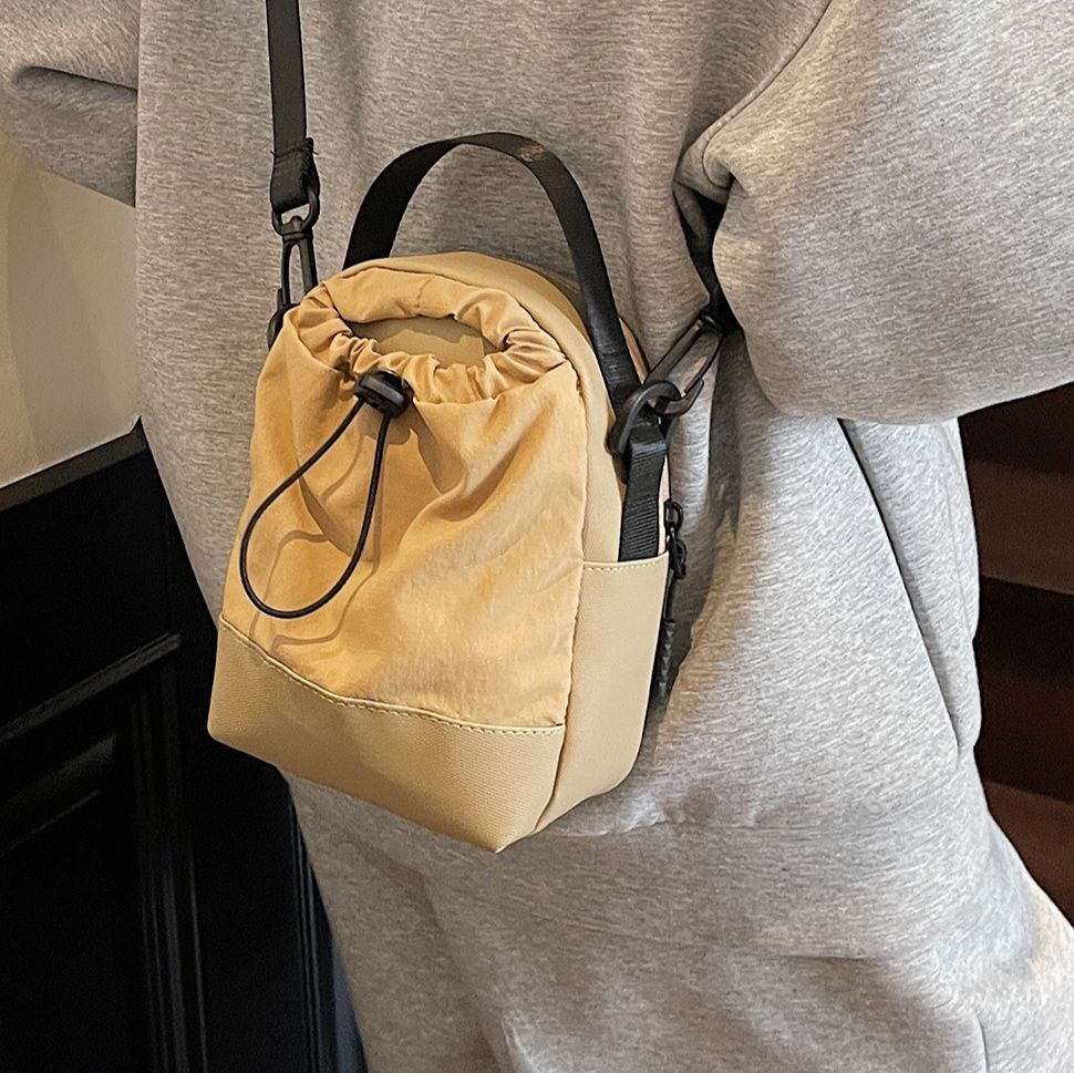 ショルダー バッグ ミニ シンプル 巾着型 ミニショルダー