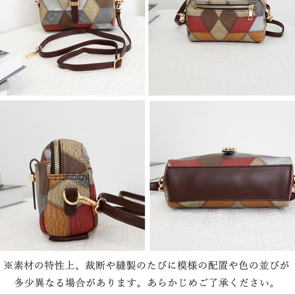 ショルダー バッグ ミニ カラフル幾何学模様