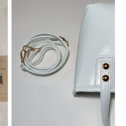 ミニ ショルダーバッグレディース  二通り 光沢合皮 韓国風 上品 鞄