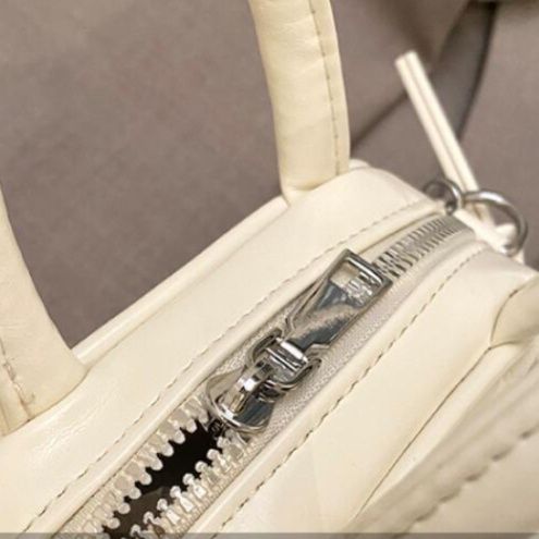 ミニ ショルダーバッグ レディース用小さめ肩掛け鞄 光沢仕上げ5色展開