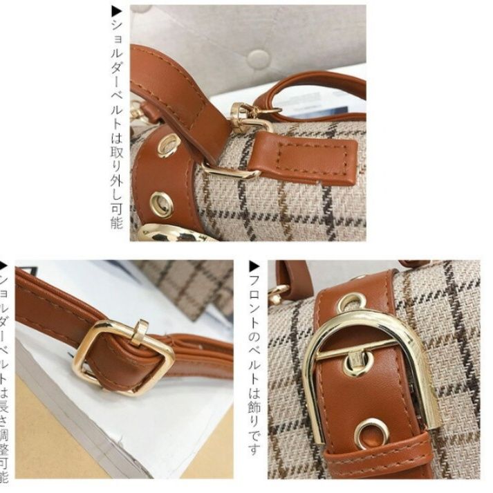 ミニ ショルダーバッグ レディース  チェック柄 肩掛け かばん