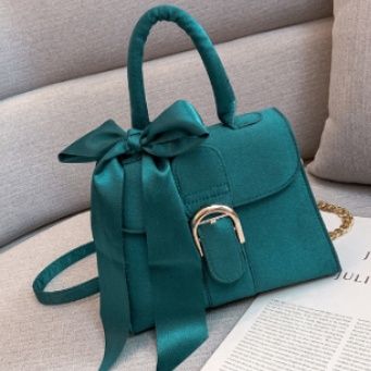 ミニ ショルダーバッグ レディース リボン付き小さめ鞄