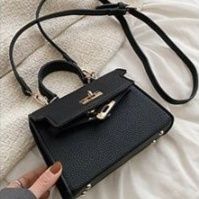 ミニ ショルダーバッグ 上品な金具デザイン ハンドル付きミニショルダーバッグ