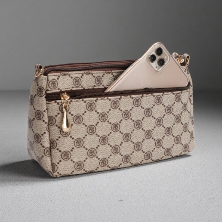 ショルダーバッグミニレディース多機能3層構造モノグラム柄
