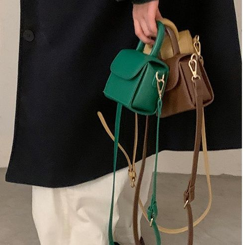 ミニ ショルダーバッグ レディース　上品フラップ式コンパクトハンドル