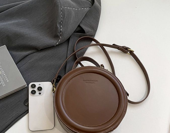 ミニ ショルダーバッグ 丸型フォルムレディース