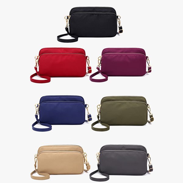 シンプル ミニ ショルダーバッグ レディース 多ポケット