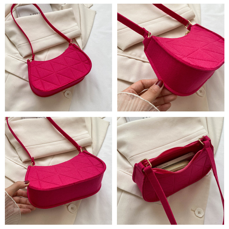 ミニ ショルダーバッグ レディース キルティング  ファスナー付きコンパクト鞄