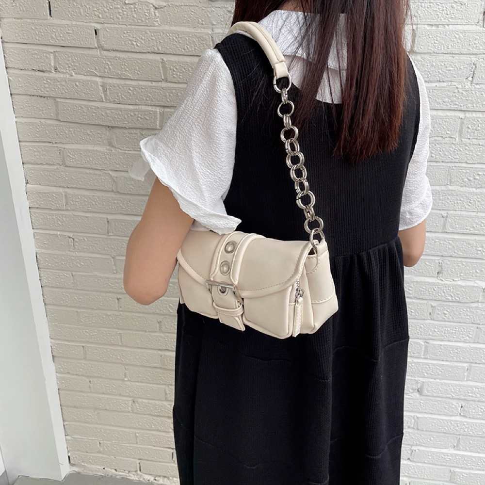 ミニ ショルダーバッグ チェーンハンドル小さめかばん合成皮革レディース用