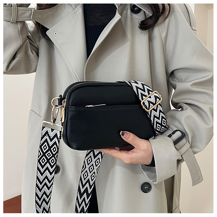 ミニ ショルダーバックレディース幾何学模様ストラップ付きコンパクト