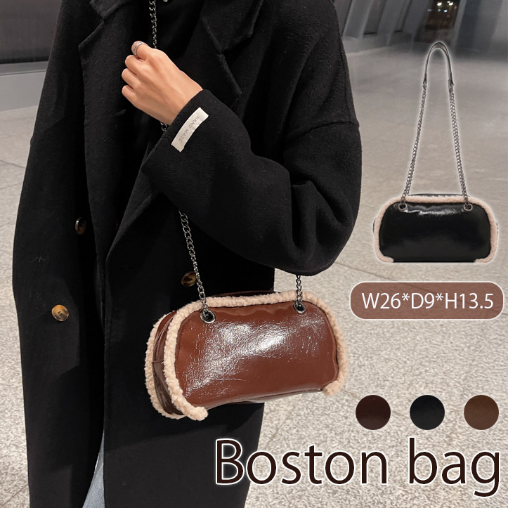 ミニ ショルダーバッグ 2025新作 ボア付きミニショルダーバッグ チェーン肩掛け