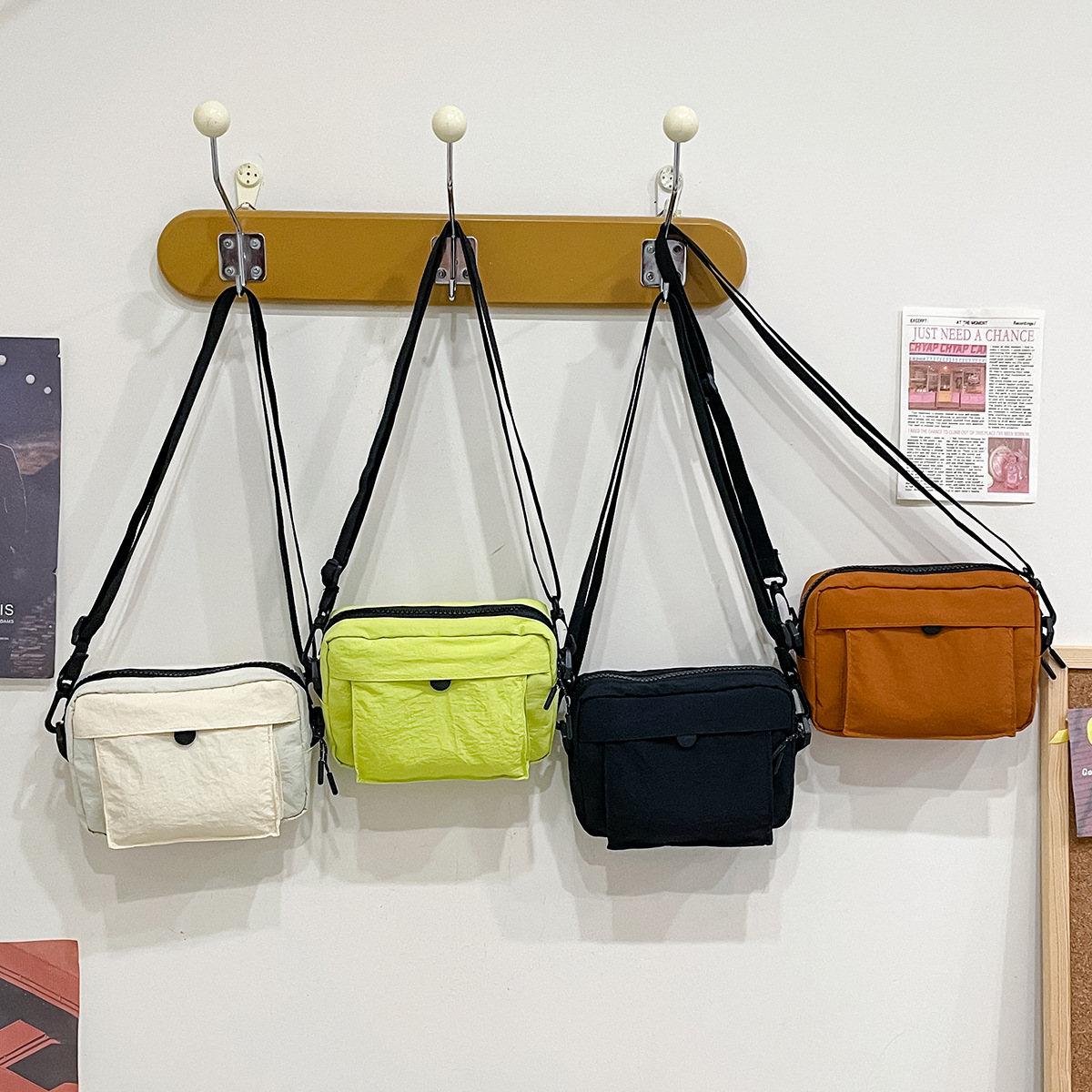 ショルダー バッグ ミニ メンズ肩掛けミニバッグ小さめ鞄4色展開