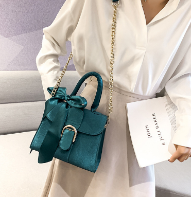 ミニ ショルダーバッグ レディース リボン付き小さめ鞄