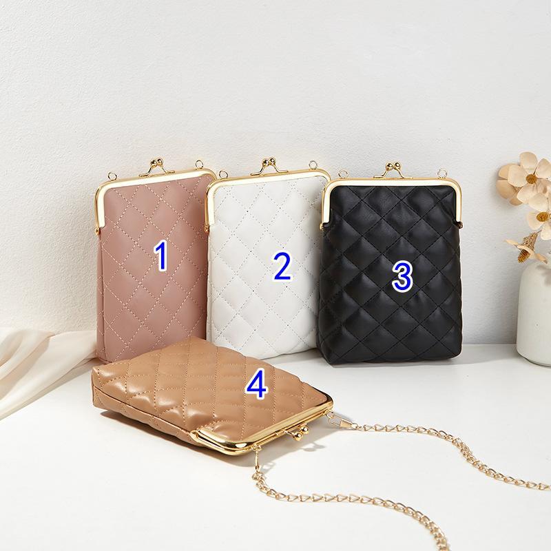 ショルダーバッグレディース キルティング ミニ がま口 携帯電話入れ