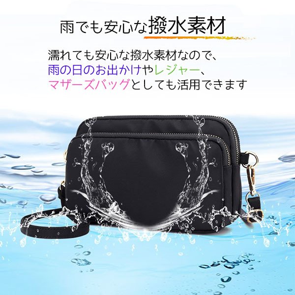 シンプル ミニ ショルダーバッグ レディース 多ポケット