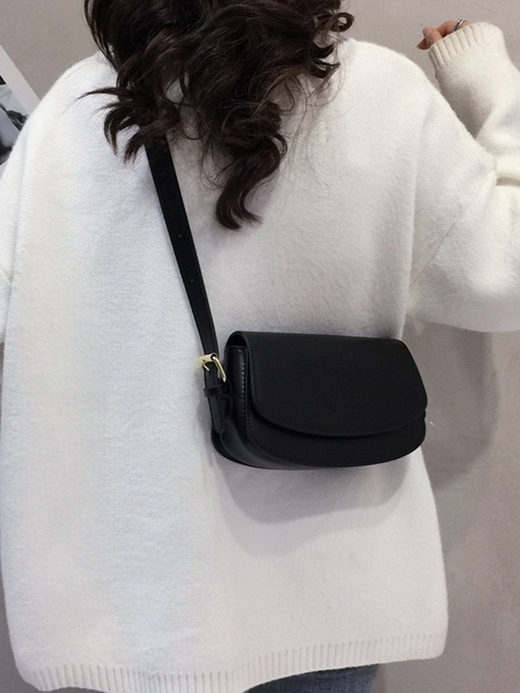 ショルダー バッグ ミニ シンプル半月形レディースミニショルダー