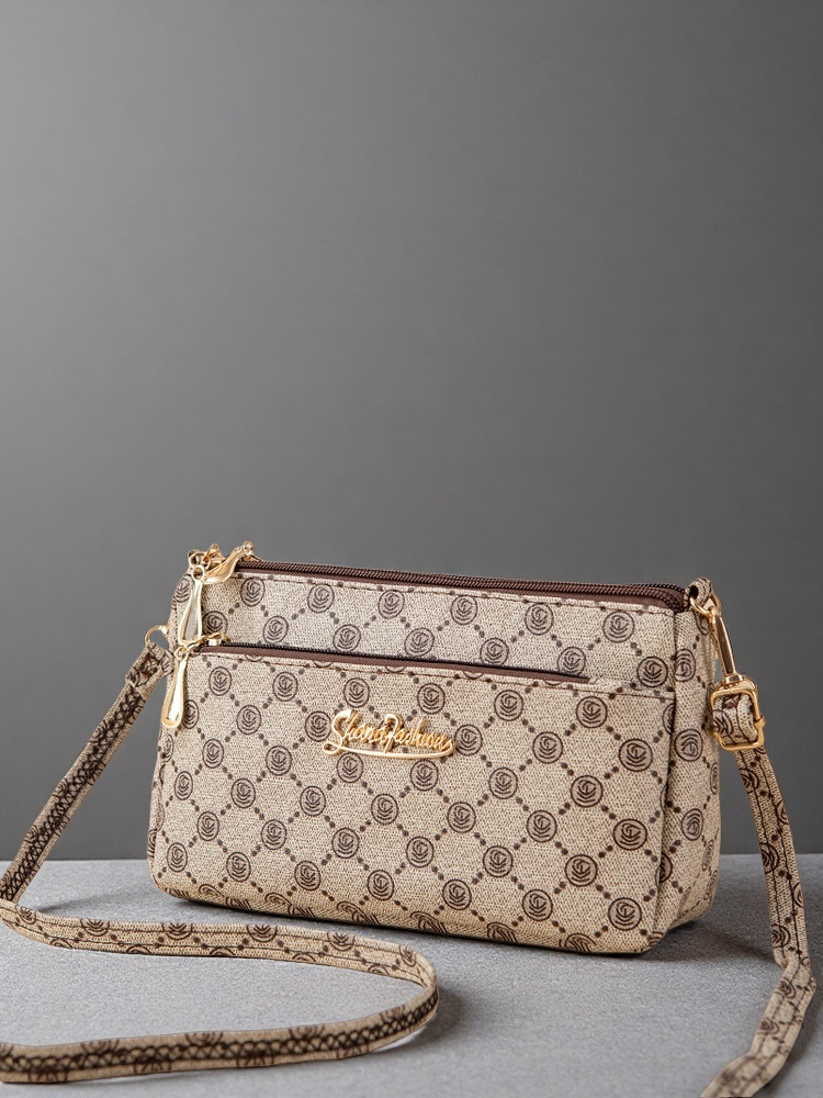 ショルダーバッグ ミニ 多機能 3層構造 モノグラム柄  レディース ミニショルダーバッグ