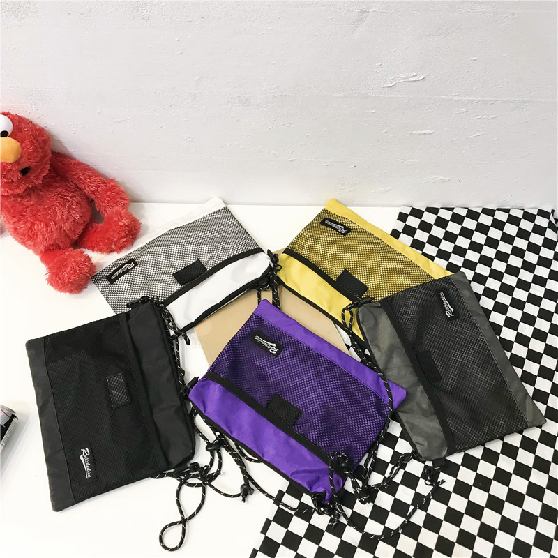 ミニ ショルダー バッグ ミニ メッシュポケット付きスクエアミニバッグ