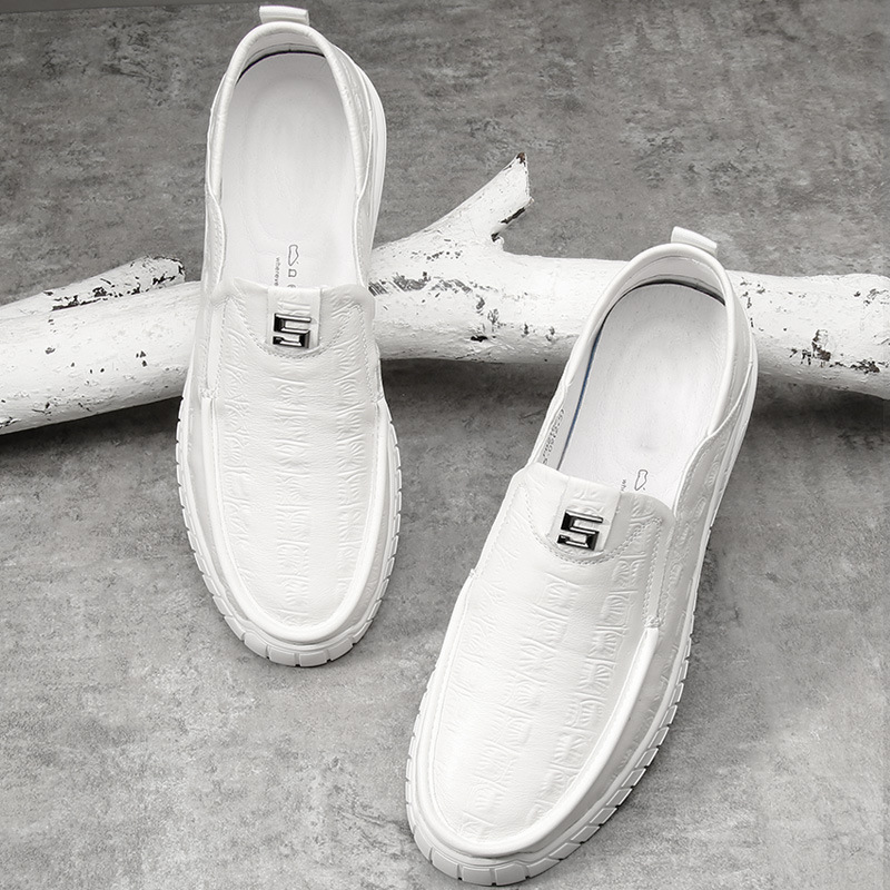 メンズ スリッポン 上質本革製軽量スポーツスリッポン