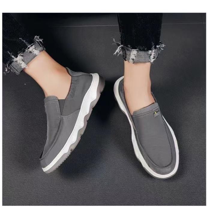 メンズ スリッポン 軽量波型底面メンズスリッポンキャンバスシューズ