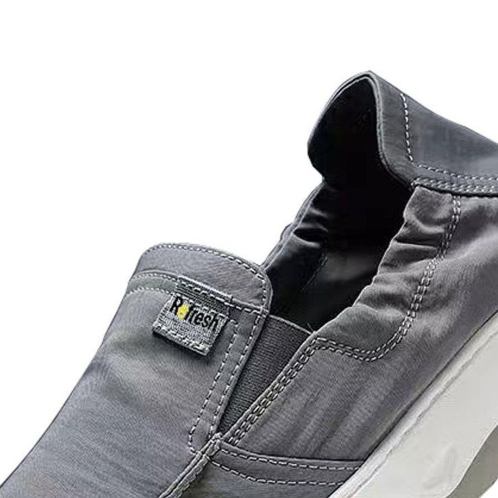 メンズ スリッポン 軽量波型底面メンズスリッポンキャンバスシューズ