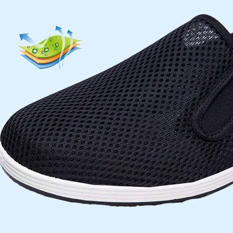 メンズ スリッポン 通気性抜群 メッシュメンズスリッポンシューズ