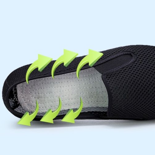 メンズ スリッポン 通気性抜群 メッシュメンズスリッポンシューズ