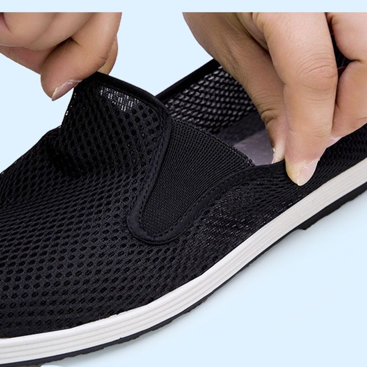 メンズ スリッポン 通気性抜群 メッシュメンズスリッポンシューズ