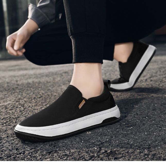 メンズ スリッポン カジュアル軽量キャンバス地スリッポンシューズ