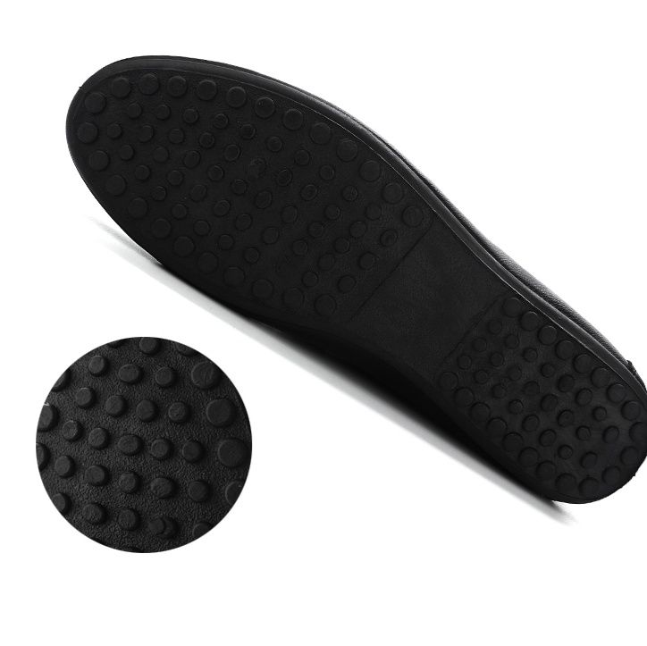 メンズ スリッポン 幾何学模様型押し本革運転靴