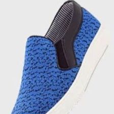 メンズ スリッポン 編み込み風テキスタイル軽量スニーカー